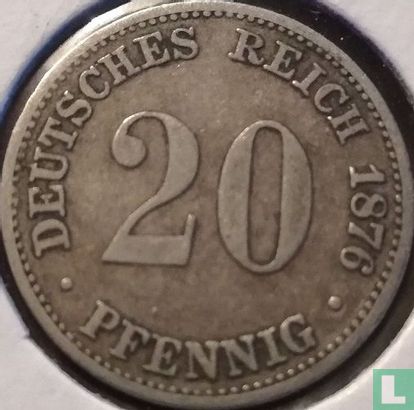 Duitse Rijk 20 pfennig 1876 (C) - Afbeelding 1