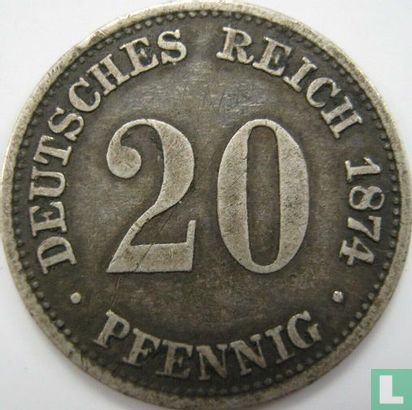 German Empire 20 pfennig 1874 (A) - Image 1