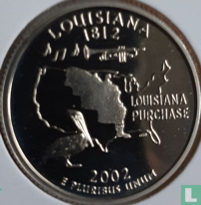 United States ¼ dollar 2002 (PROOF - copper-nickel clad copper) "Louisiana" - Image 1