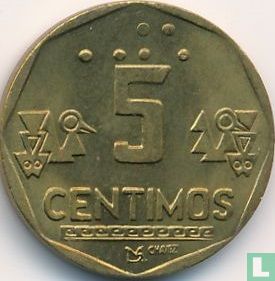 Peru 5 céntimos 1991 - Image 2