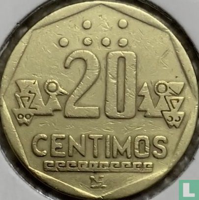 Peru 20 céntimos 1993 (type 1) - Image 2