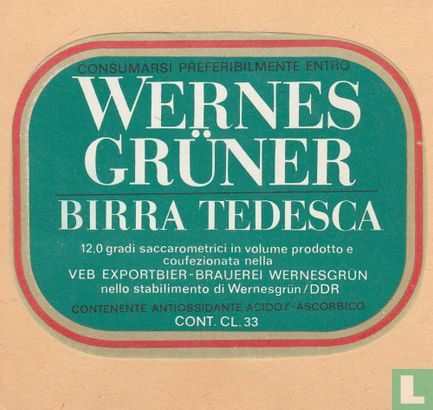 Wernesgrüner birra tedesca