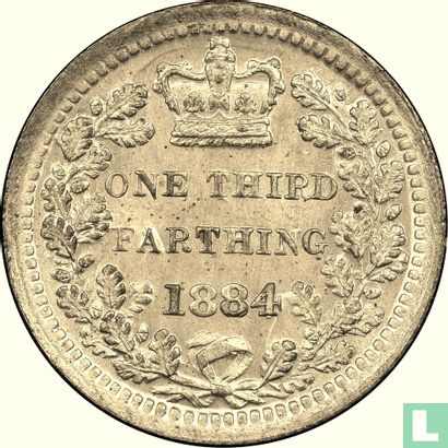 Verenigd Koninkrijk 1/3 farthing 1884 - Afbeelding 1