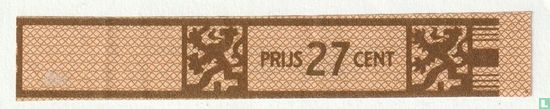 Prijs 27 cent - (Achterop: N.V. Willem II Sigaren Fabrieken Valkenswaard) - Afbeelding 1