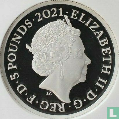 Verenigd Koninkrijk 5 pounds 2021 (PROOF - zilver) "95th Birthday of Queen Elizabeth II" - Afbeelding 1
