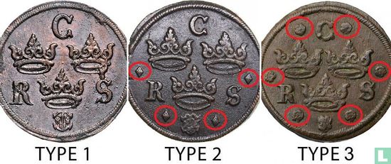 Suède ¼ öre 1644 (type 2) - Image 3