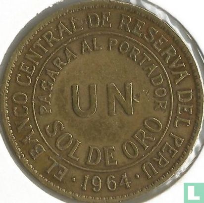 Peru 1 sol de oro 1964 (type 2) - Afbeelding 1