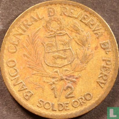 Peru ½ sol de oro 1965 "400th anniversary Foundation of La Casa de Moneda" - Afbeelding 2