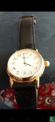 Mont Blanc Meisterstuck STAR 7002 18 karaat verguld gouden heren horloge  - Afbeelding 1