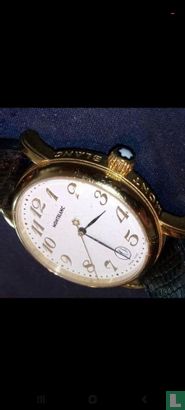 Mont Blanc Meisterstuck STAR 7002 18 karaat verguld gouden heren horloge  - Bild 3