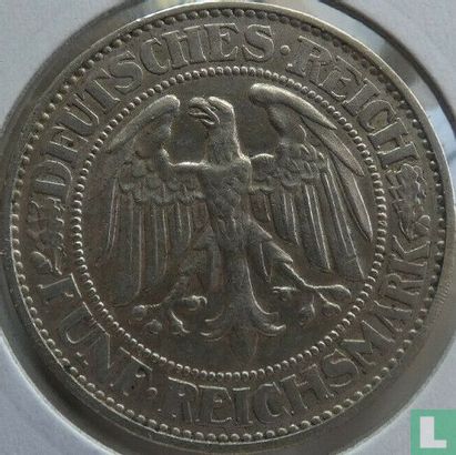 Empire allemand 5 reichsmark 1928 (G) - Image 2
