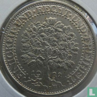 Empire allemand 5 reichsmark 1932 (D) - Image 1