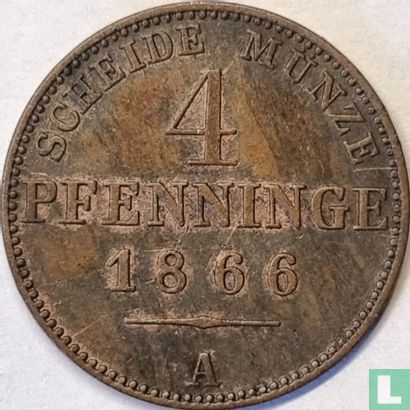 Pruisen 4 pfenninge 1866 - Afbeelding 1
