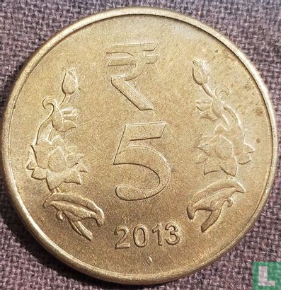 India 5 rupee 2013 (Mumbai) - Afbeelding 1