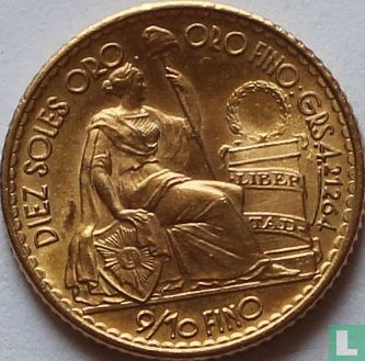 Peru 10 soles oro 1965 - Afbeelding 2