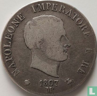 Koninkrijk Italië 5 lire 1807 (M) - Afbeelding 1