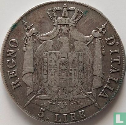 Koninkrijk Italië 5 lire 1807 (M) - Afbeelding 2