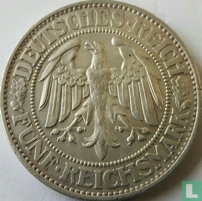 Duitse Rijk 5 reichsmark 1928 (F) - Afbeelding 2