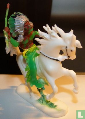 Opperhoofd te paard met speer (groen) - Afbeelding 3