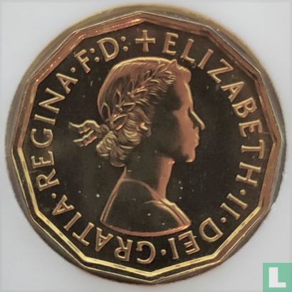 United Kingdom 3 pence 1970 (PROOF) - Image 2
