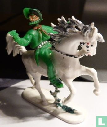Cowboy à cheval avec 2 pistolets (vert) - Image 3