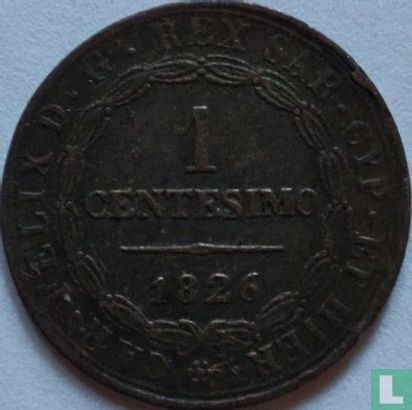 Sardinië 1 centesimo 1826 (anker) - Afbeelding 1
