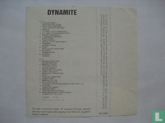 Dynamite; 20 Original Hits - Afbeelding 2