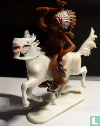 Chief on horseback with tomahawk (brown) - Image 3