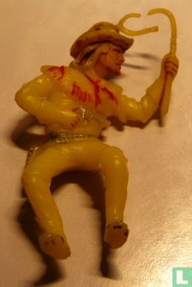 Cowboy avec fouet et revolver à cheval (jaune) - Image 1