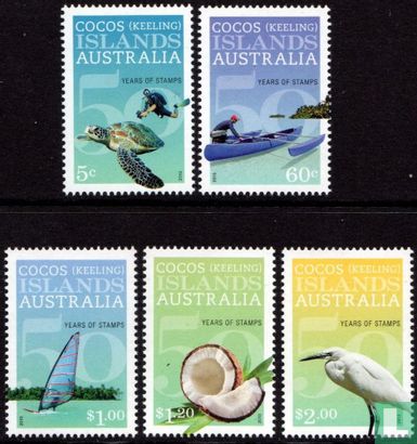 50 years of Cocos Islands stamps