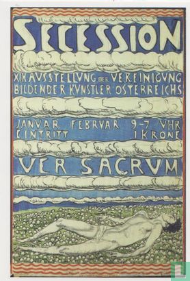 Plakat zur 19. Ausstellung der Vereinigung Bildender Österreichs, 1904   - Afbeelding 1
