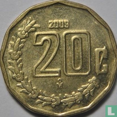 Mexico 20 centavos 2009 (aluminum-bronze) - Image 1