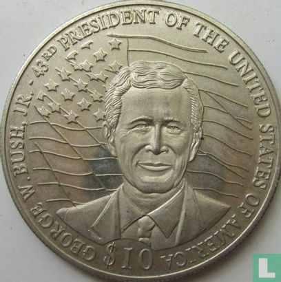 Libéria 10 dollars 2000 (type 2) "George W. Bush" - Image 2