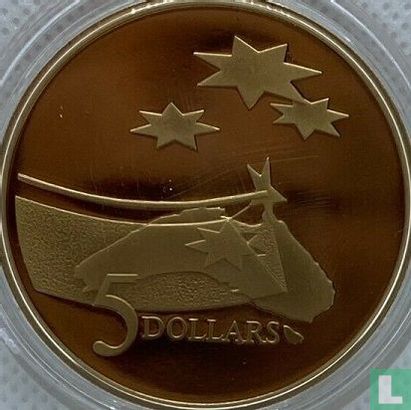 Australien 5 Dollar 1992 (PP - Aluminium-Bronze) "International Space Year" - Bild 2