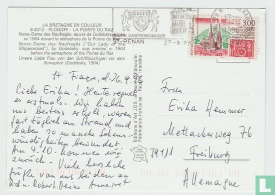 France Finistère La Pointe du Raz Notre Dame des Naufragés Cartes Postales Postcard - Image 2