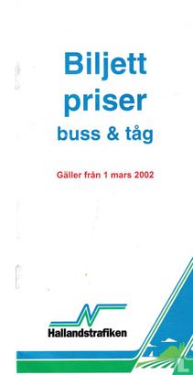 Price list: Hallandstrafiken 2002 
