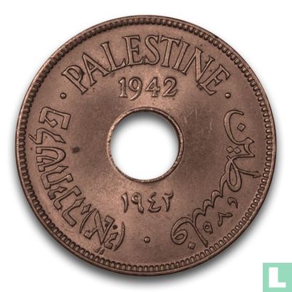 Palestine 10 mils 1942 (bronze) - Image 1