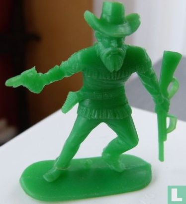 Cowboy with rifle and revolver (green) - Image 1