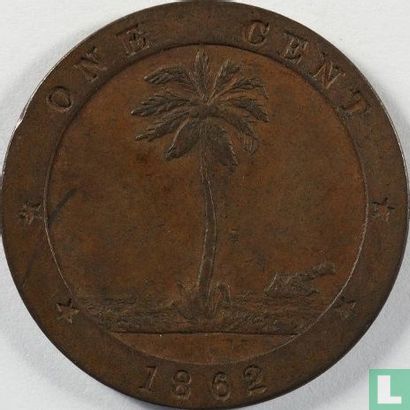 Libéria 1 cent 1862 - Image 1