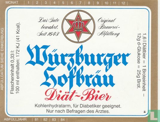 Würzburger Hofbräu Diät-Bier