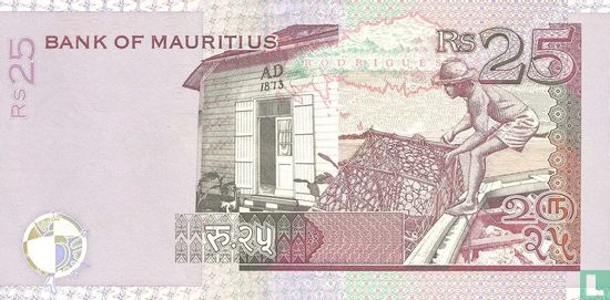 Mauritius 25 Rupees  - Afbeelding 2