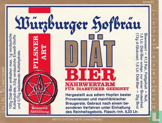 Würzburger Hofbräu Diät Bier