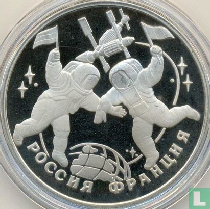 Russland 3 Rubel 1993 (PP) "Russo-French space flight" - Bild 2