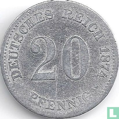 Empire allemand 20 pfennig 1874 (G - type 2) - Image 1