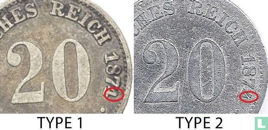 German Empire 20 pfennig 1874 (G - type 1) - Image 3