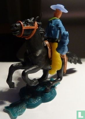 Cowboy te paard (blauw) - Afbeelding 3