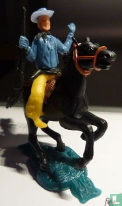 Cowboy te paard (blauw) - Afbeelding 2