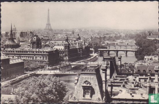 Vue panoramique de Paris (Perspective des sept ponts) - Afbeelding 1