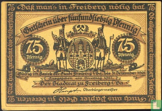 Freiberg, City - 75 Pfennig (1) 1921 - Image 1