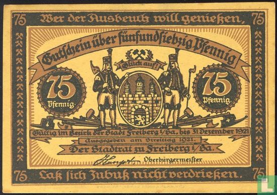 Freiberg, City - 75 Pfennig (7) 1921 - Image 1